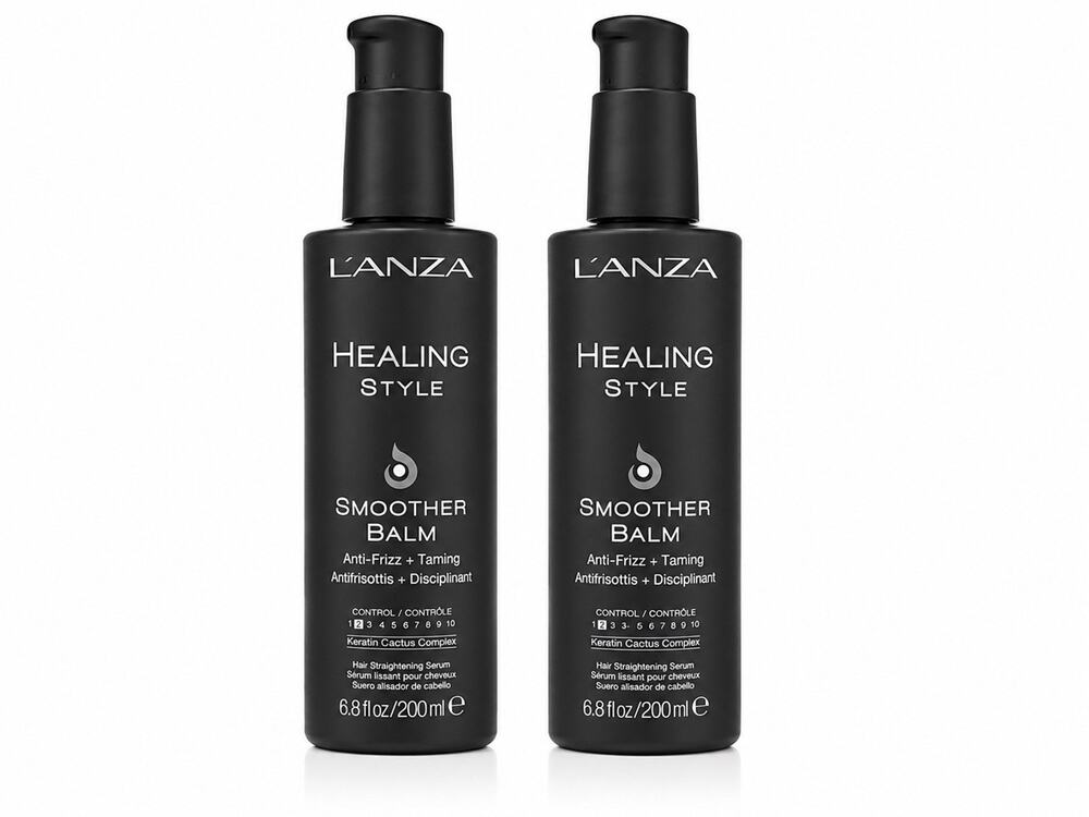 2x L’ANZA Healing Style Smoother Balm Anti-Frizz Hair Balm 6.8 fl oz 200ml